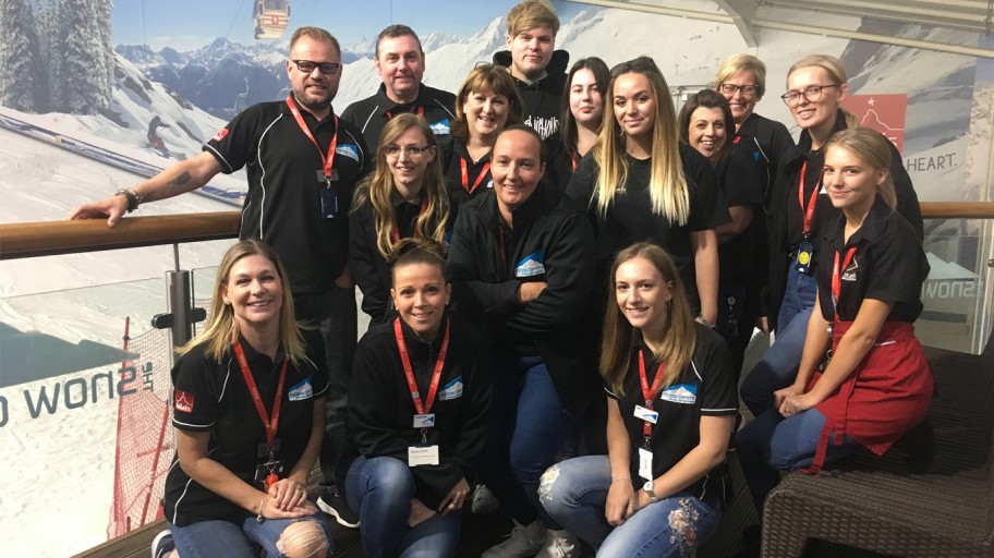 The Snow Centre Team Support Jeans for Genes
